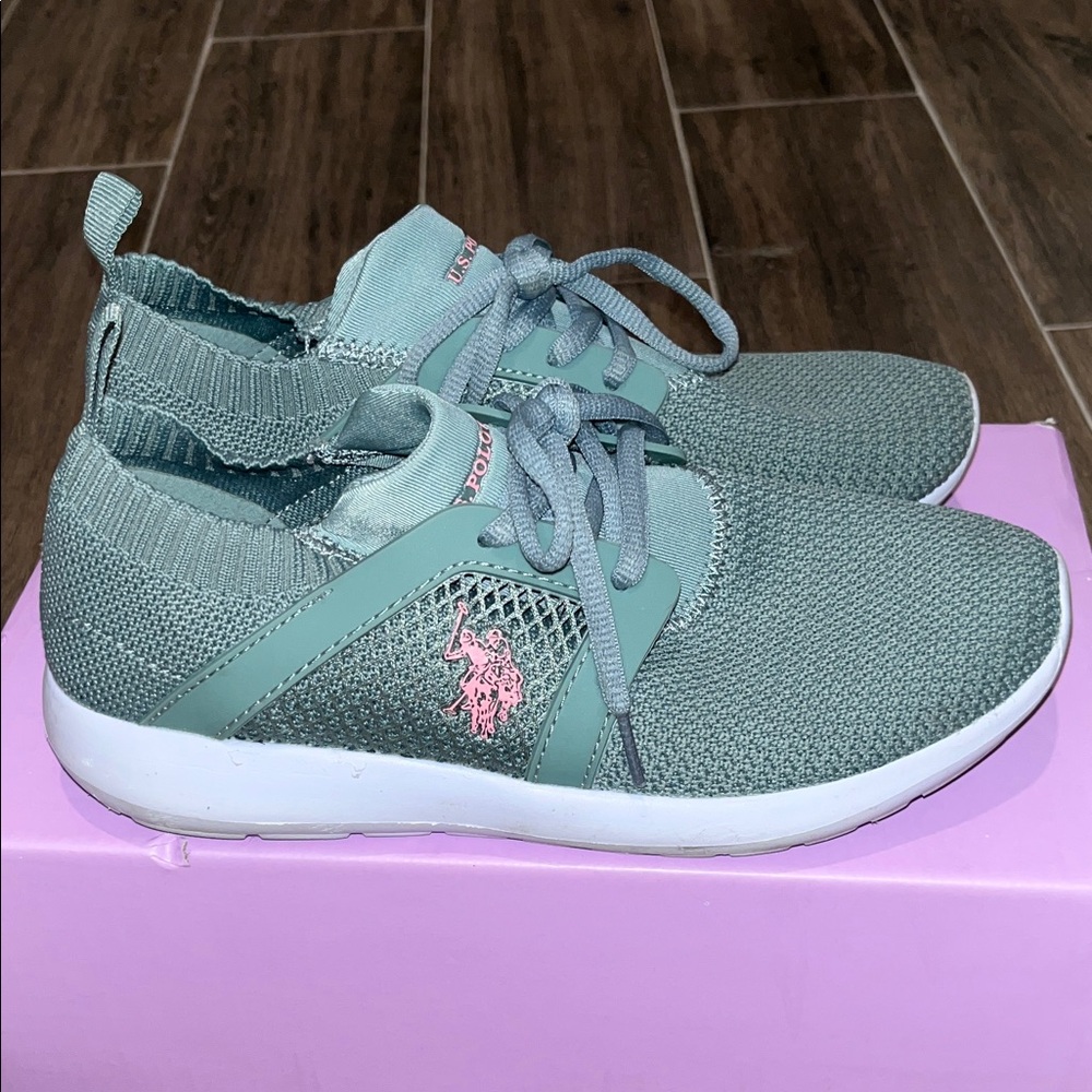 U.S. Polo Assn. Teal and Pink Women's Sneakers